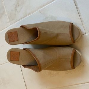 Tory burch espadrille canvas wedges